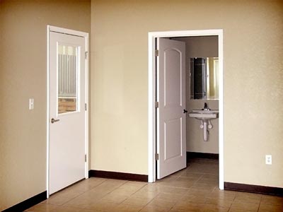 Bathrooms & Warehouse Access from Office Space